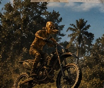 Neegy riding a dirt bike